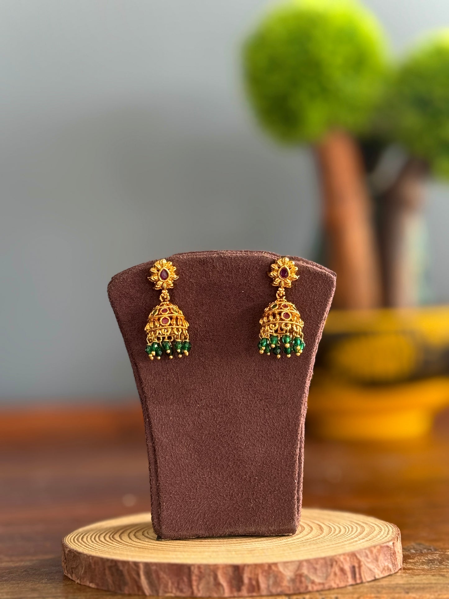 Small Green Drops | Earrings | Imitation Jewellery