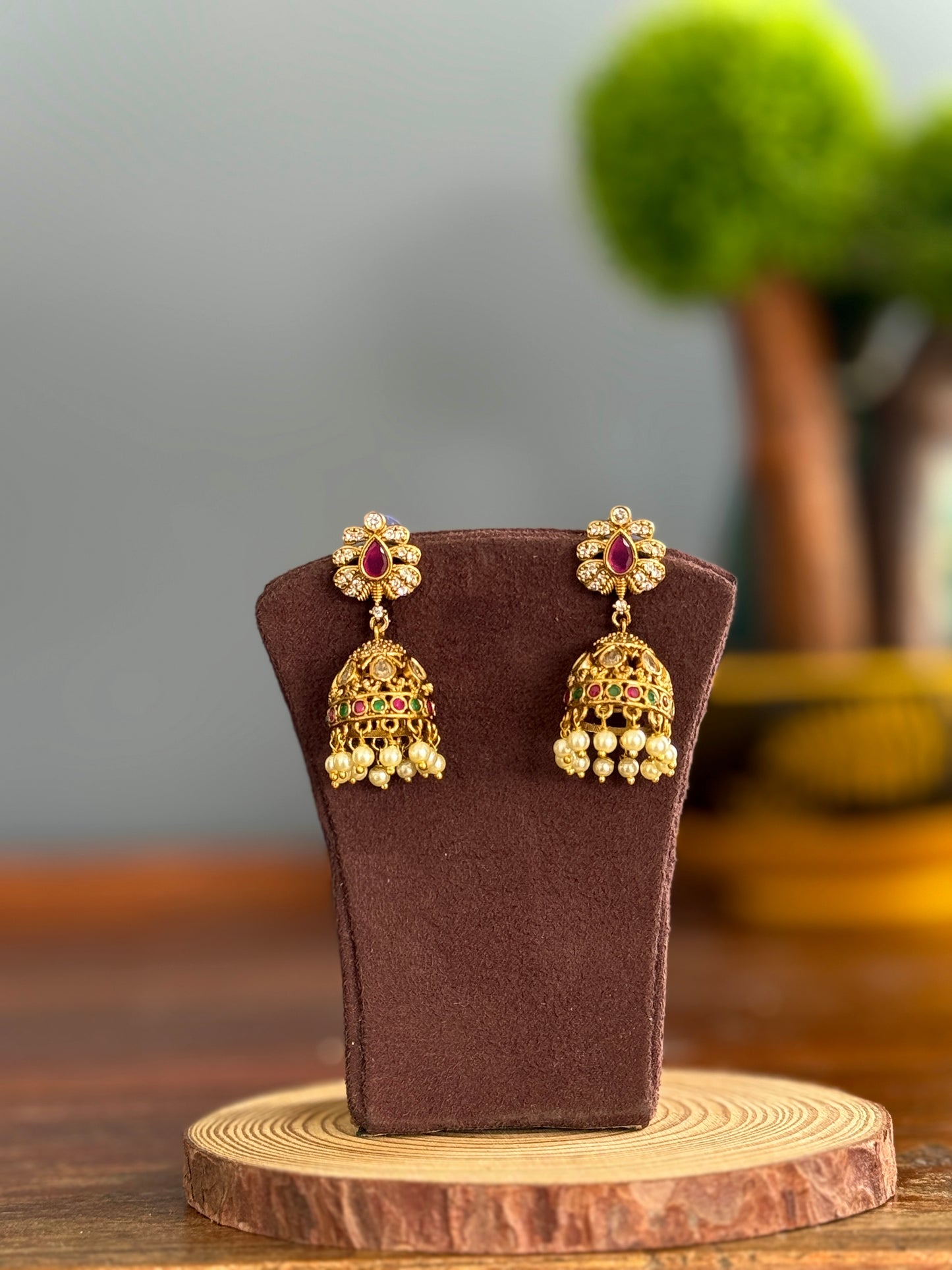 Nila Jhumka | Earring | Imitation jewellery